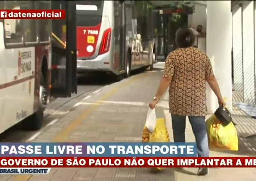 Aumento de tarifa do transporte público em São Paulo Reprodução