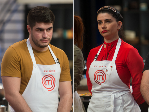 Gabriel e Juliana se entendem no palco do MasterChef Carlos Reinis/Band