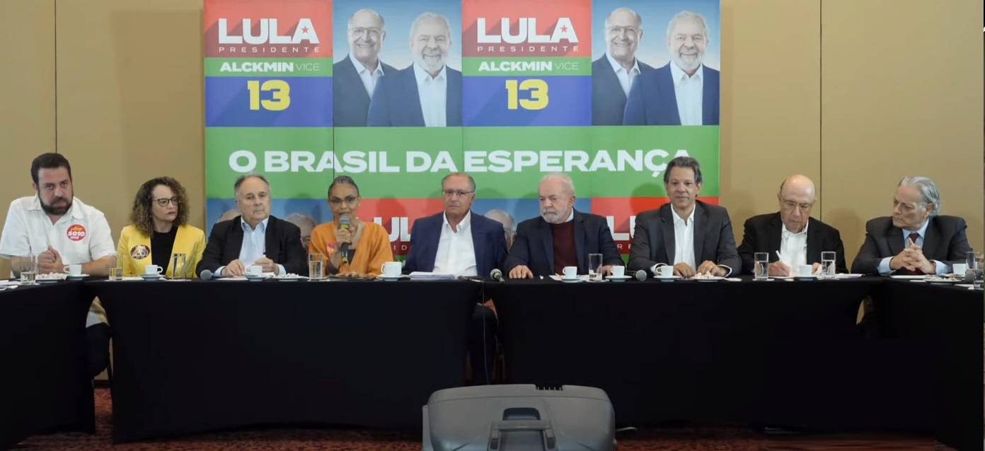 Lula se reúne com Boulos, Luciana, Marina, Alckmin, Haddad, Meirelles e João Goulart Filho Divulgação