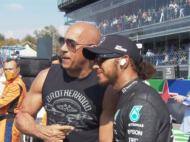 Vin Diesel e Hamilton em Monza
