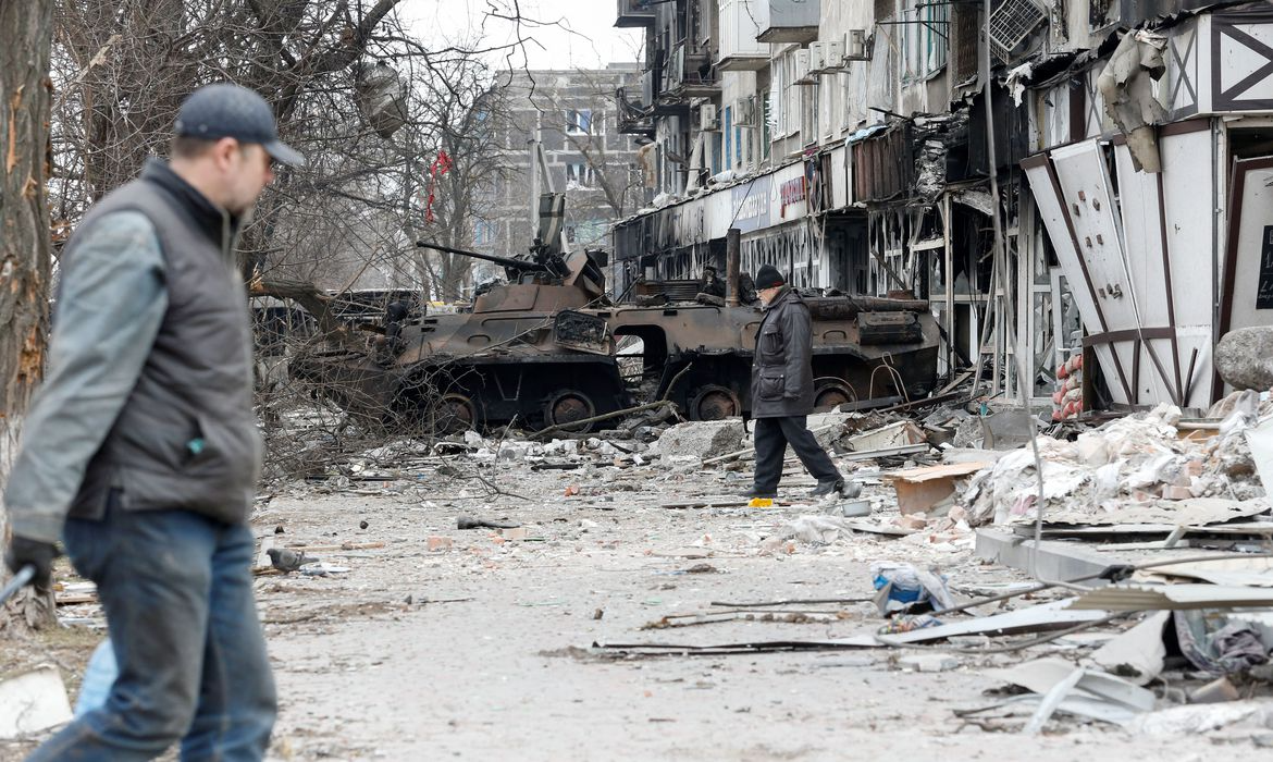 Rússia invadiu Mariupol há duas semanas.  Foto: Reuters