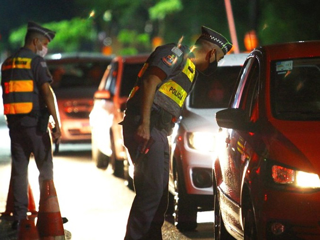 Restrições noturnas anunciadas pelo governo de São Paulo começam a valer hoje Divulgação/Polícia Militar de São Paulo