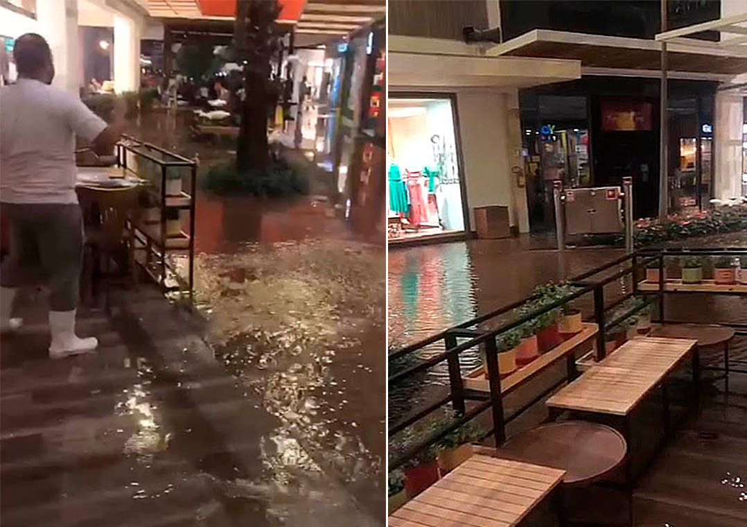 Chuva alaga shopping em Campinas (SP) e causa enchentes em cidades do interior