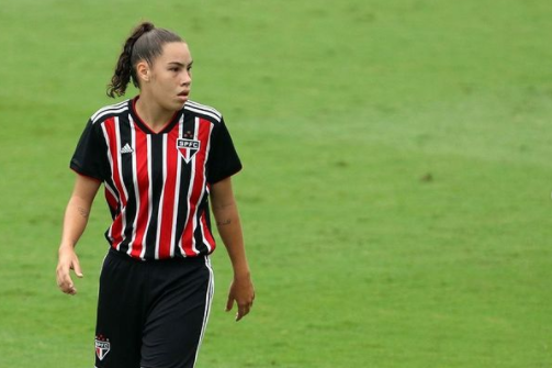 Joyce Andrade foi descoberta na peneira da Federação Paulista de Futebol, em junho de 2019. Crédito: Instagram pessoal