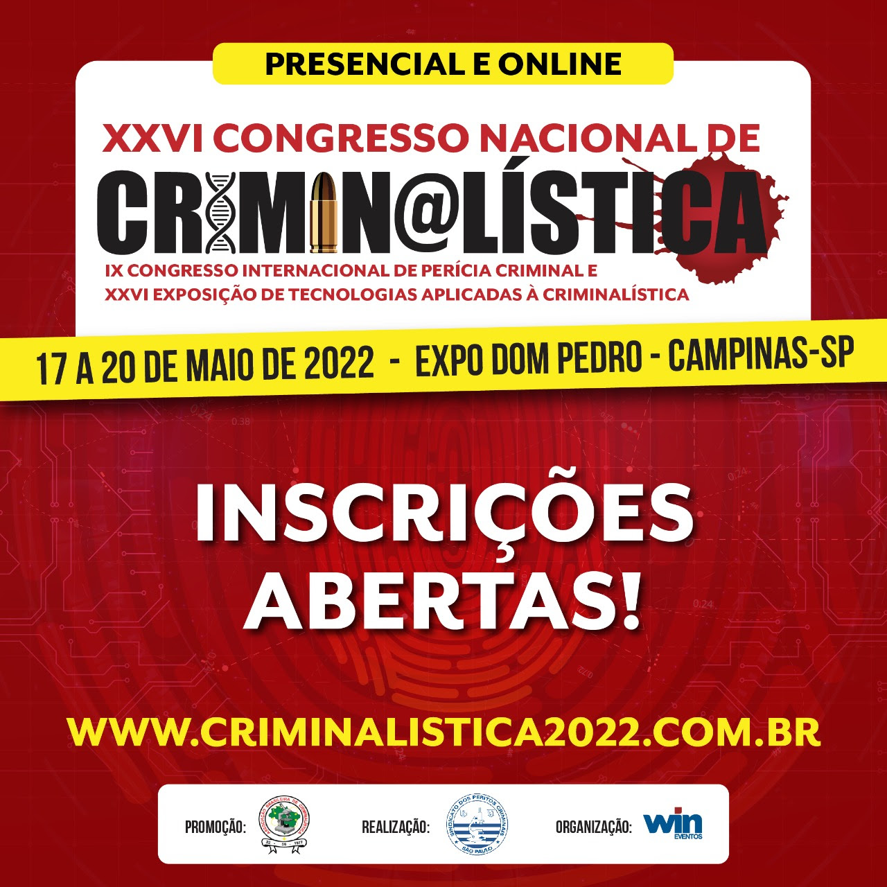 Campinas recebe XXVI Congresso Nacional de Criminalística 