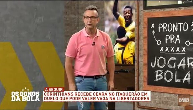 Apresentador desabafou na abertura do programa Os Donos da Bola Reprodução 