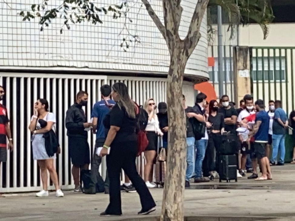 Torcida do Flamengo se prepara para jogo da Libertadores da América Marcus Lacerda / BandNews FM 