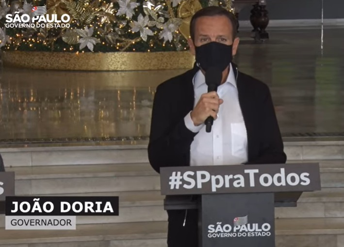 Doria anuncia fim de obrigatoriedade de máscaras ao ar livre a partir de 11 de dezembro no estado de SP