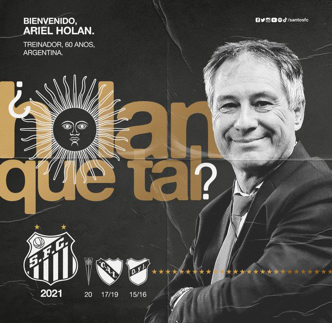 Ariel Holan é anunciado pelo Santos Divulgação/Santos FC