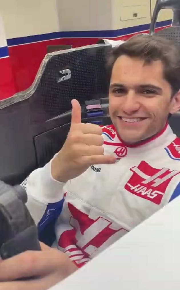 Pietro Fittipaldi no carro da Haas na manhã desta quarta-feira Pietro Fittipaldi