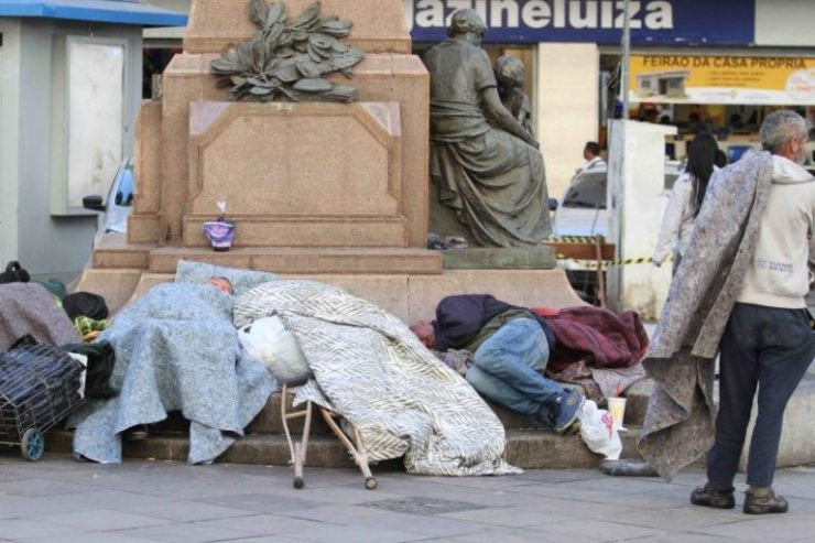 Moradores de rua no Centro de Campinas  Divulgação