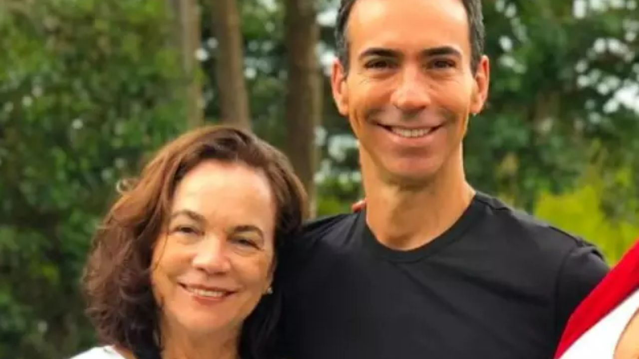 César Tralli com a mãe, Edna Reprodução/Instagram