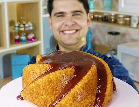 Bolo de milho com goiabada