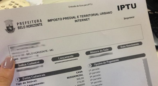 O pagamento da guia pode ser realizado até sexta-feira, dia 20 📸: IPTU/2022