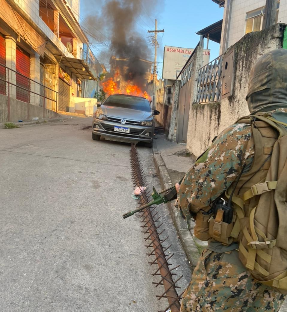 Polícia Militar do RJ foi recebida a tiros na operação contra criminosos do Norte que migraram para o Rj Foto: Bope/PMERJ