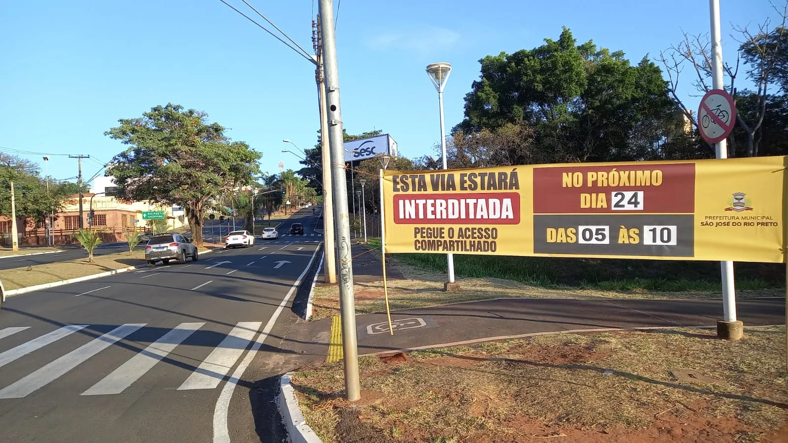 A interdição vai acontecer no domingo (24)