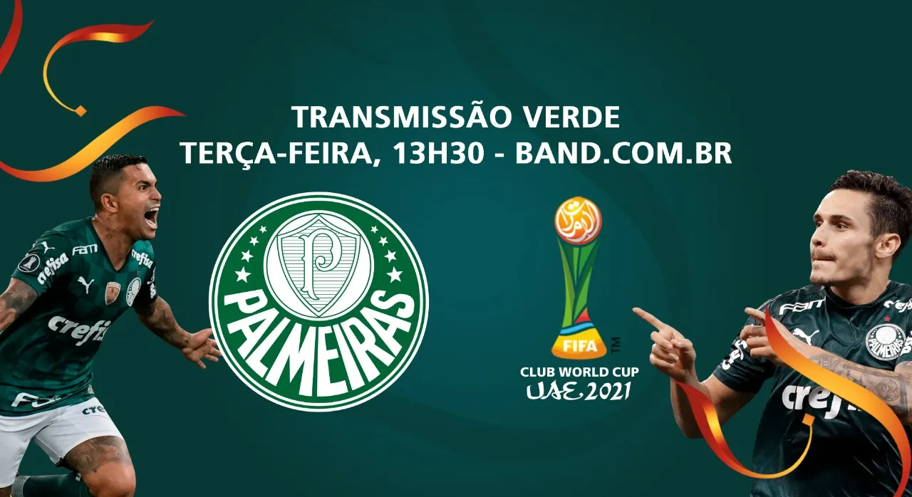 Band promove 'Transmissão Verde' para o jogo do Palmeiras na terça-feira (8).