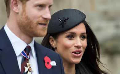 O príncipe Harry e a duquesa de Sussex, Meghan Markle, anunciaram neste domingo (6) o nascimento da filha Foto:EBC