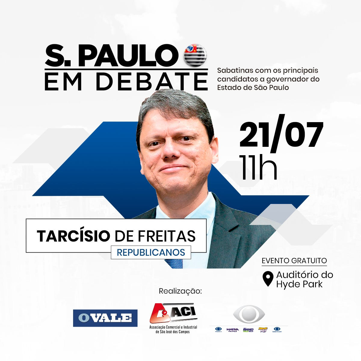 Pré-candidato ao governo de São Paulo, Tarcísio de Freitas abre série de debates  Reprodução