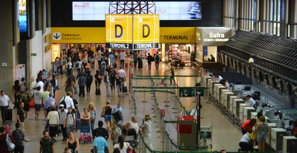 Aeroporto internacional de Guarulhos, o maior do Brasil