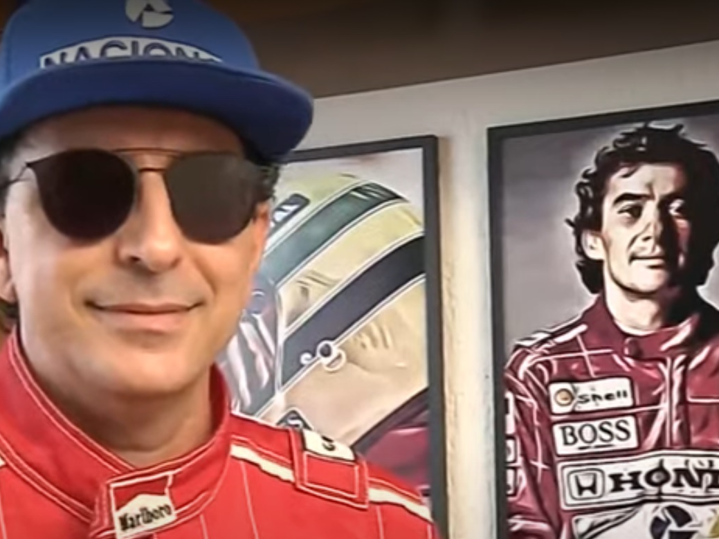 Sósia do Senna faz sucesso em SP e coloca sobrenome do piloto nos filhos