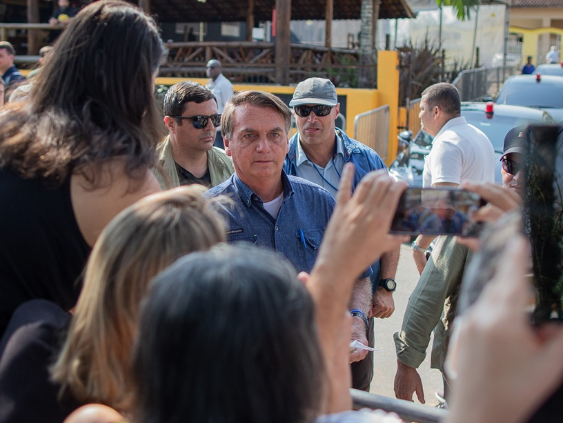 Bolsonaro durante visita a Eldorado (SP), neste sábado (21) Eduardo Anizelli/ Folhapress