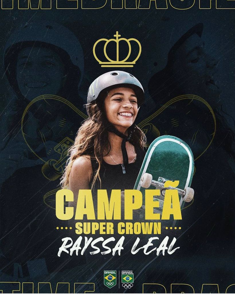 Rayssa Leal é campeã mundial de skate Foto: TimeBrasil