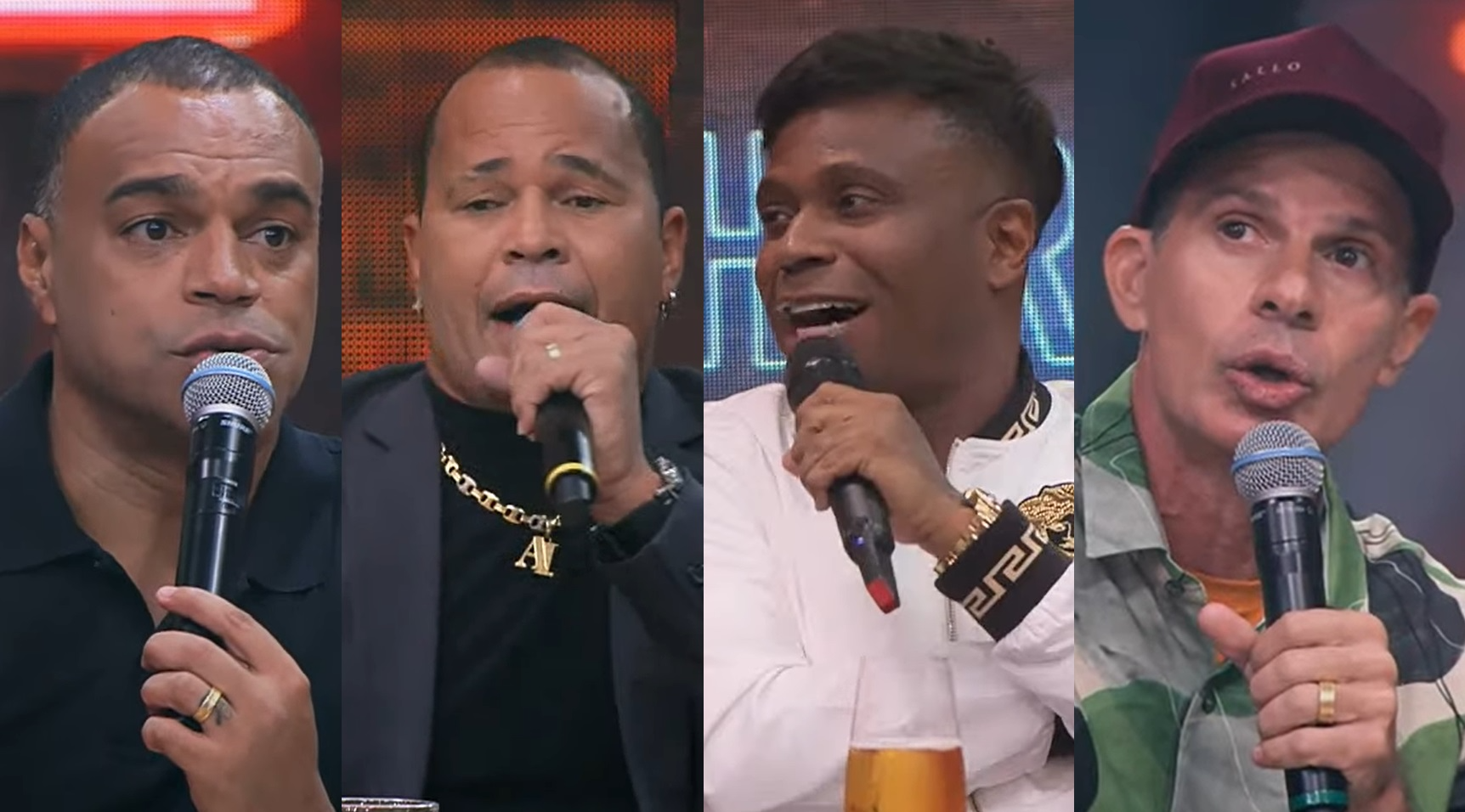 Jogadores de futebol contaram histórias engraçadas no Faustão na Band Reprodução/Band