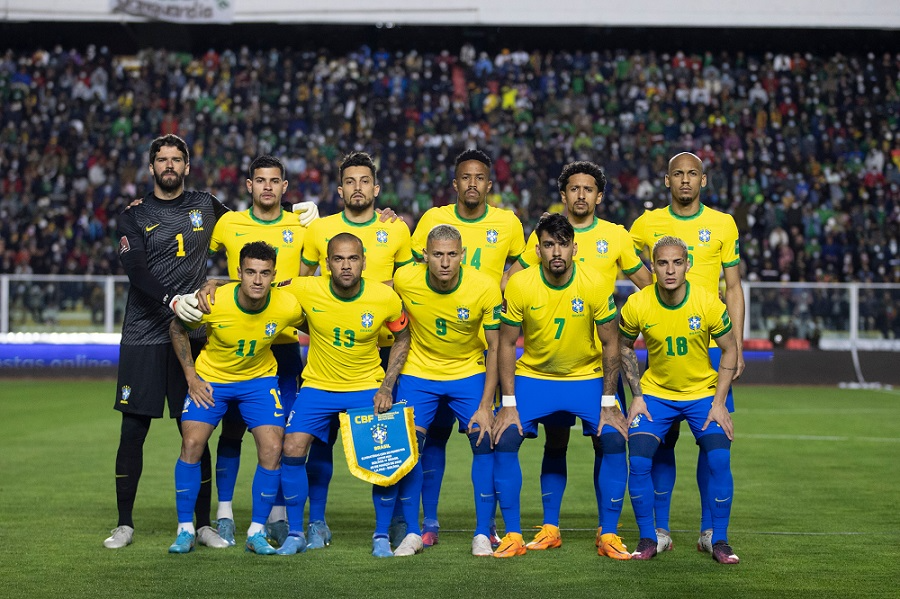 Seleção Brasileira no último jogo das Eliminatórias para 2022 Foto: Lucas Figueiredo / CBF