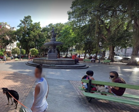 Praça fica na Zona Sul do Rio Google Maps