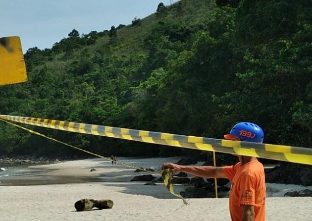 Vistoria acontece na praia de Maresias  Divulgação/Prefeitura de São Sebastião 