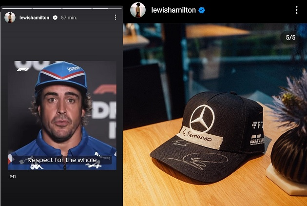 Hamilton alfineta Alonso após ser chamado de idiota Instagram/Lewis Hamilton