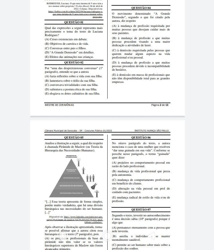 Repetição de questões de Língua Portuguesa é questionada Reprodução