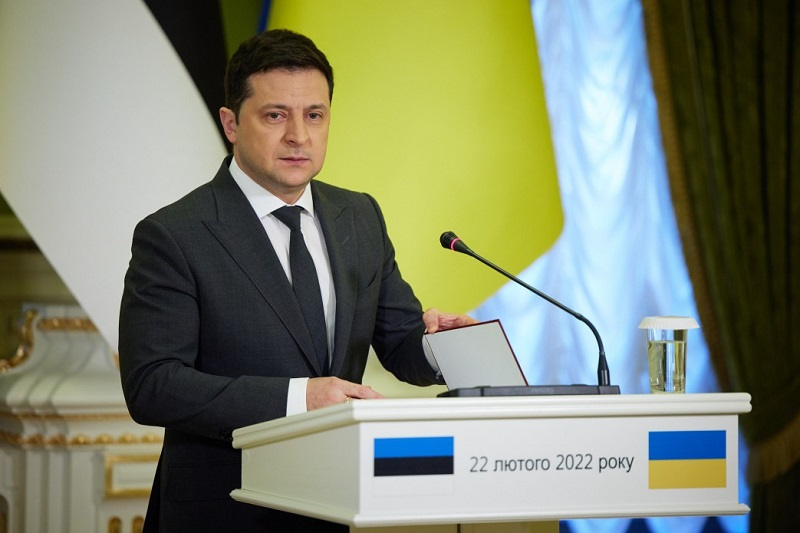 Zelensky respondeu à iniciativa russa de reconhecer independência de Donetsk e Luhansk Divulgação Governo da Ucrânia