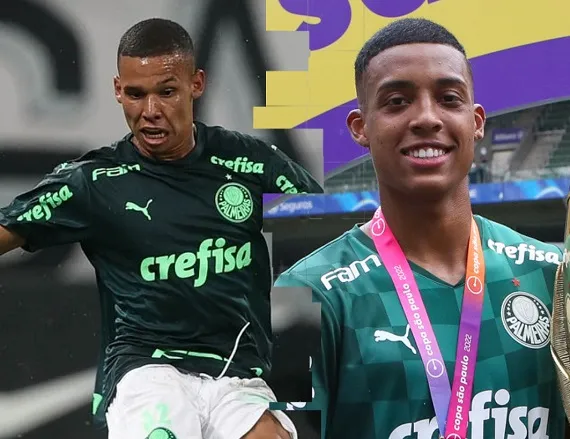 Gustavo Garcia e Vanderlan renovaram contrato com o Palmeiras até 2026