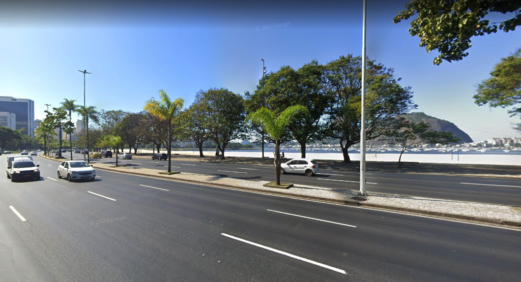 Tiroteio aconteceu na Enseada de Botafogo, na Zona Sul do Rio Google Street View