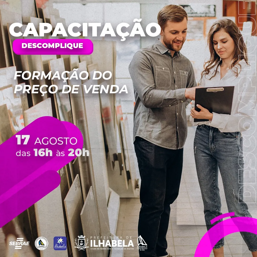 CAPACITAÇÃO - Estão abertas inscrições para curso Descomplique sua Empresa,  em parceria com o Sebrae