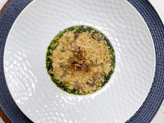 Risoto Com Tiras De Mignon Com Alho Poró Band Receitas