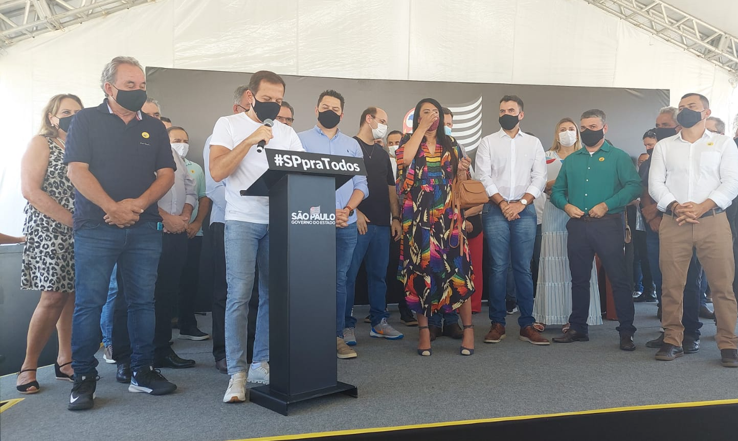O governador João Doria lança obras do Hospital Regional de Cruzeiro
