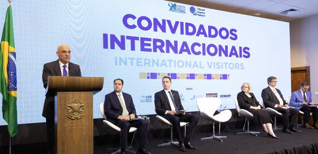 Moraes participou da abertura de um seminário do TSE para observadores internacionais.  Foto: Agência Brasil