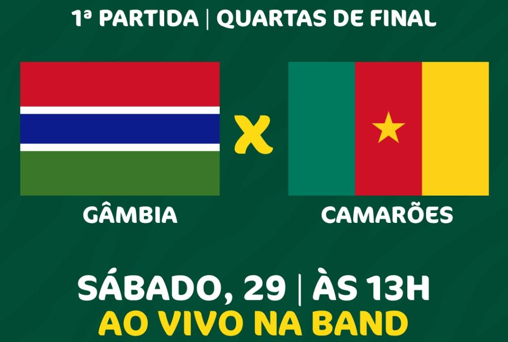 Camarões e Gâmbia abrem as quartas de final da Copa Africana das Nações