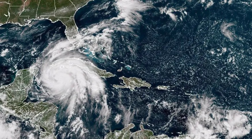 Furacão Ian atinge Cuba e se aproxima da Flórida com ventos de 209 km/h Foto: Reprodução/NOAA