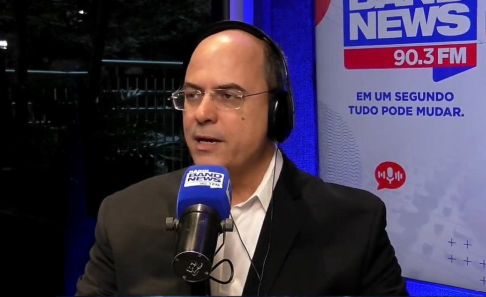 Wilson Witzel participa de sabatina na Rádio BandNews FM Reprodução/ Transmissão BandNewsFM