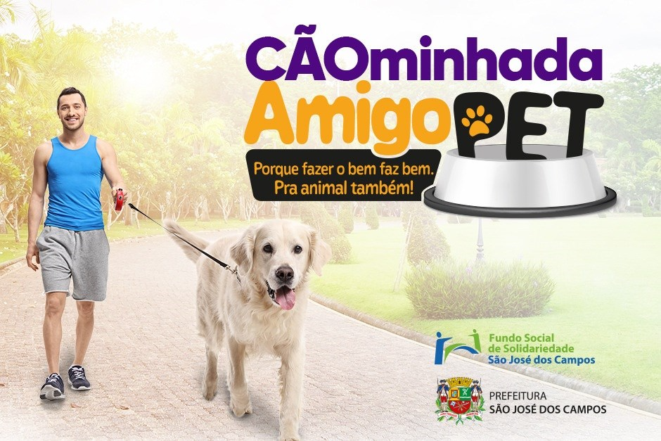 Evento também pretende arrecadar ração para as entidades sociais animais   Ilustração/ PMSJC