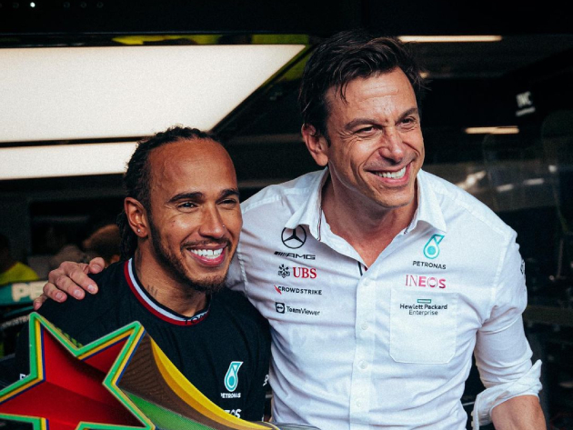 Hamilton se diverte com vídeo de Wolff e exalta "espírito de luta" do chefe da Mercedes