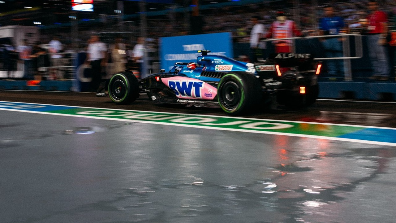 Esteban Ocon (Alpine) no GP de Singapura 2022 BWT Alpine F1