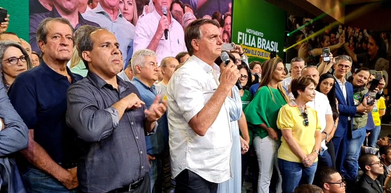 Bolsonaro tinha anunciado evento como lançamento de sua pré-candidatura  Foto: Reprodução/Redes Sociais