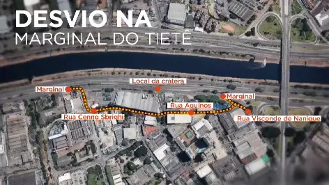 Trânsito da Marginal será desviado entre ponte do Piqueri e Freguesia do Ó