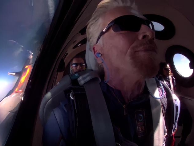 Bilionário Richard Branson decola em viagem experimental ao espaço a bordo do foguete da sua própria empresa Foto: Reprodução/Redes sociais Richard Branson