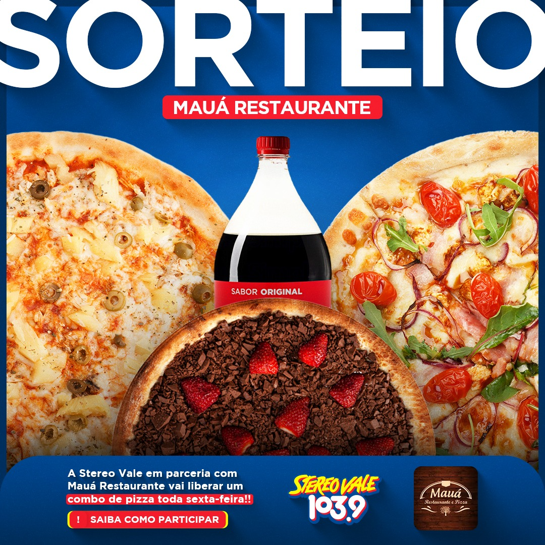 Regulamento: Promoção "Combo de pizza toda sexta-feira" da StereoVale Divulgação